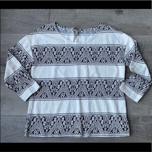 J. Crew Jacquard-Stripe Sweatshirt Size Medium